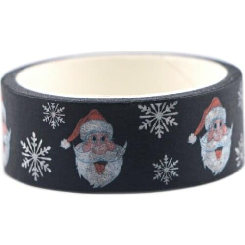 Blinghero Christmas 15mmX5m Washi Tape Black Adhesive Tape Diy Masking Tape Printing Tapes Scrapbooking Sticker HX1180