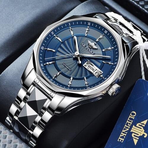 Switzerland OUPINKE Men Automatic Mechanical Watch Sapphire Lifetime Warranty Automatic Watch Tungsten Steel Strap Montre homme