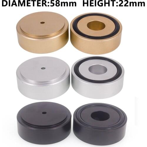 Speaker Spike Feet Turntable Feet Shock Absorber 58*22mm Black Silver Gold Damping Pad HIFI Stand Feet Audio CD Amplifier Foot
