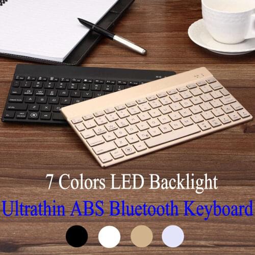 For Lenovo Tab3 10 Business X70F/N 10 Plus Tab-X103F Portable Slim 7 Colors LED Backlit Aluminum Wireless Bluetooth Keyboard