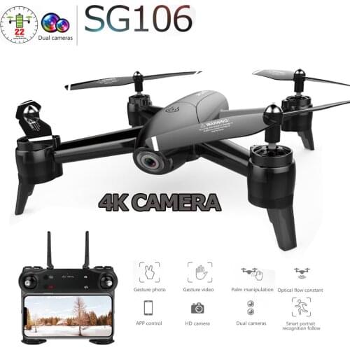 SG106 WiFi FPV RC Drone 4K Camera Optical Flow HD Dual Camera Aerial Video RC Quadcopter Aircraft Quadrocopter Toys Kid VS XS816