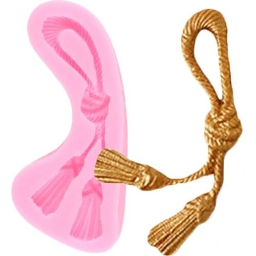 European Style Rope Knot Silicone Mold Candy Clay Fondant Molds Cupcake Topper Cake Decorating Tools DIY Baking Chocolate Moulds