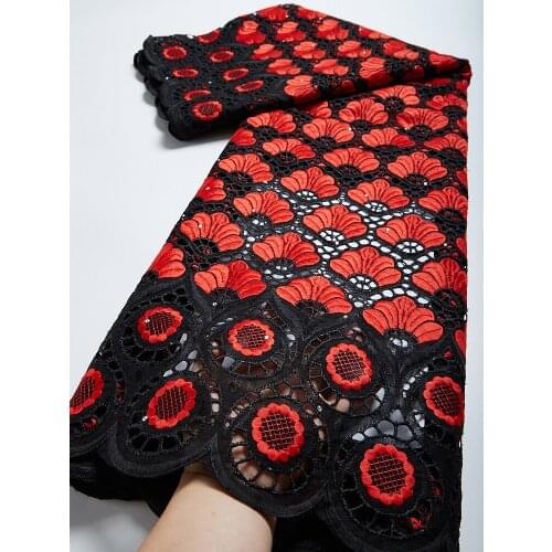 Cotton Lace Fabric High Quality 2021 Swiss Voile In Switzerland Lace Embroidery Dry African Nigeria Wedding Dress Lace Fabric
