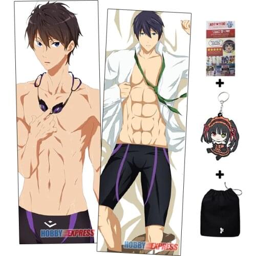 Hobby Express Free! Haruka Nanase Male Dakimakura Japanese Hugging Body Pillow Cover ADP74043