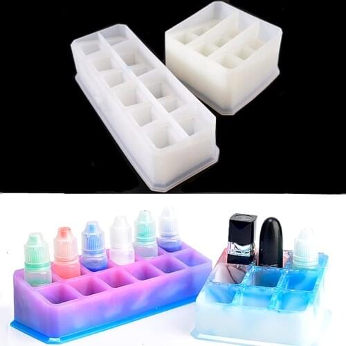 Plaid storage box mould DIY mirror mould epoxy resin jewelry storage mould
