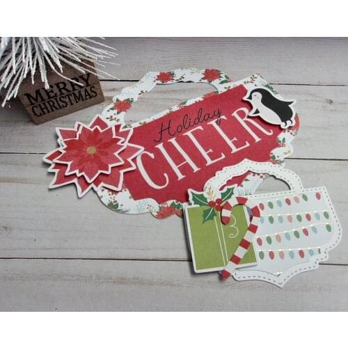 KLJUYP Shaker Bag Topper Metal Cutting Dies Scrapbook Paper Craft Decoration dies scrapbooking