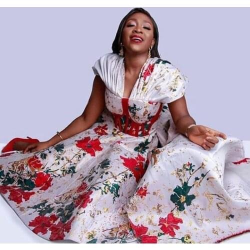 Red Nigerian Lace Fabric 2020 High Quality Brocade Jacquard Lace for Bridal Materials Nigerian Brocade Fabric For Wedding SL855