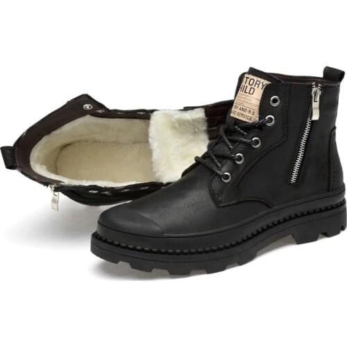 Mens Shoes Autumn Winter Mens Casual Boots High-Top Shoes All-Match Korean Style Trend Personality Fashion Warm Boots