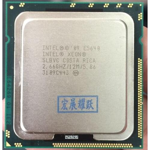 PC computer Intel Xeon Processor E5640 (12M Cache, 2.66 GHz, 5.86 GT/s Intel QPI) LGA1366 Desktop CPU