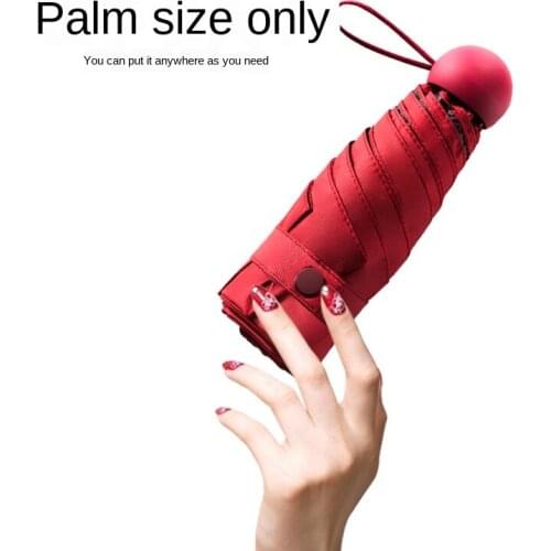 Sunscreen Black Capsule Umbrella Folding Mini Ultra Light UV Protection 50% Off Female Cover Sun Umbrella