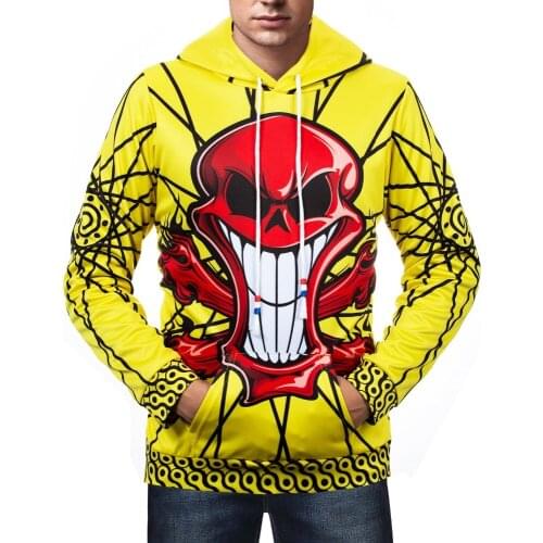 Halloween Basketball Training Sweaters Men Women Exercise Hoodies Outdoor Sports Breathable Jackets Yellow Red