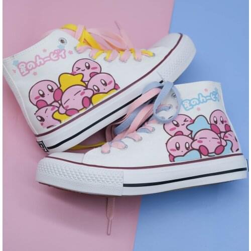 Spring Harajuku New Girls Canvas Shoes Hand-painted Graffiti High-top Sneakers Japanese Cartoon Cute New School Women Shoes