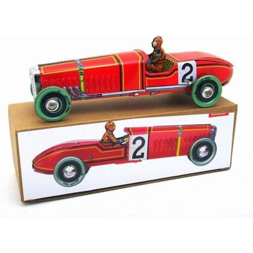 Vintage Clockwork Wind Up Spain 2 Racing toys Photography Children Kids Adult Racing Tin Toys Classic Toy Christmas Gift