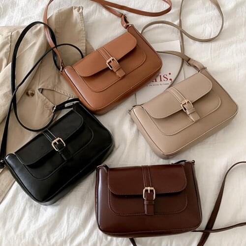 2020 Brand Designer autumn and winter ladies messernger bags PU Leather Elegant flap Shoulder Crossbody Bags For Women sac femme