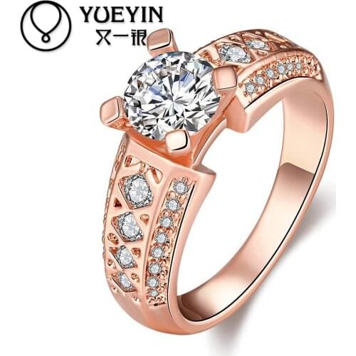 Womens jewelry gold color rings zircon jewelry anillos mujer bijoux women Original designs Factory price