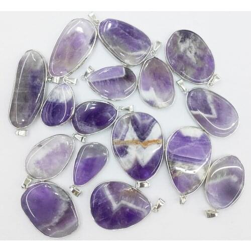 1pc Natural Agates Stone Crystal Oval Shape Metal Edging Pendant Chain for Charms Jewelry Making DIY Necklace Accessories Wicca
