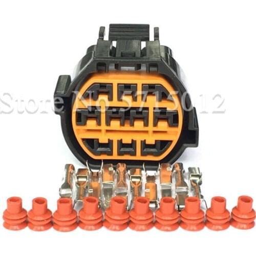10 Hole Automotive Headlight Assembly Wiring Waterproof Socket HP066-10021 Car Light Lamp Plug For HYUNDAI Verna KIA K1 K2 K3 K4