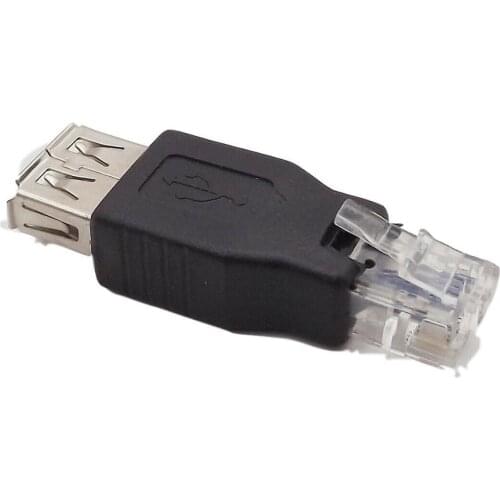 10pcs USB 2.0 A Female To RJ11 4Pin 6P4C Male Ethernet Network Phone Connector Adapter