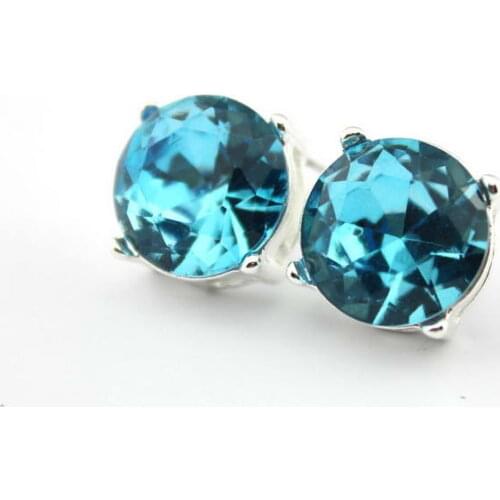 15mm Tone Dot Button Stud Earrings Opal Solid Resin Glass Dot Stone Stud Earrings for Women