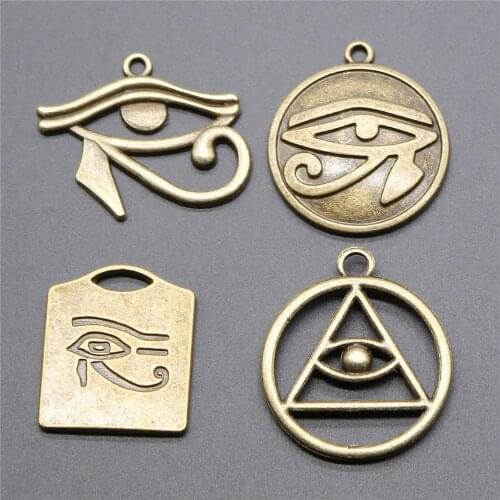6pcs Antique Bronze Color The Eye Of Horus Charms Pendants Jewelry Accessories Eye Of Horus Charms Jewelry Accessories