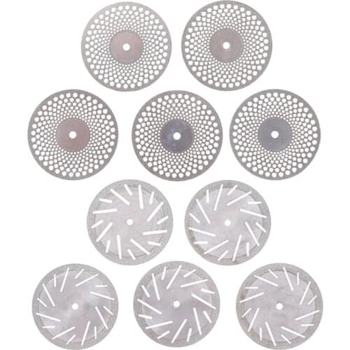 Diamond Cutting Discs Cut-Off Wheel Ultra-thin Double Sided Sand Diamond Cutting with Mandrel for Dentists Work