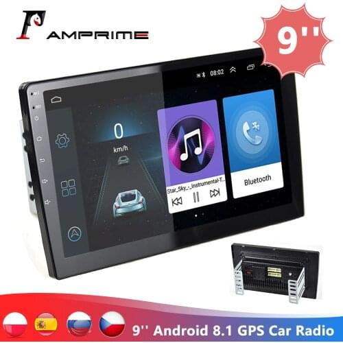 AMPrime 2din Android Car Radio Autoradio 9"Android Car Multimedia Player GPS Wifi No DVD Mirrorlink Tape Recorder Radio Coche