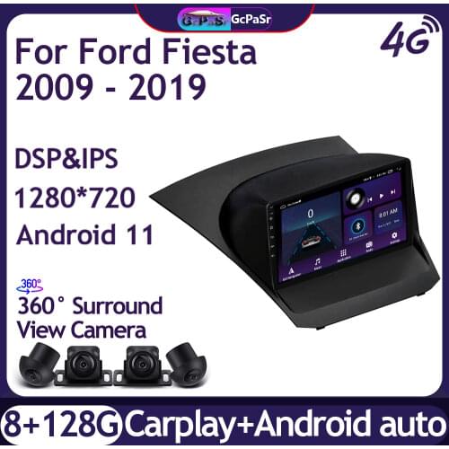 2 Din Android 10 Car Stereo Multimedia Player for Ford Fiesta 2009 2010-2018 IPS GPS Navigation Auto Stereo DVD Video player