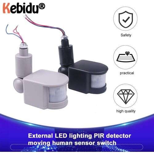 220V 12V Automatic Infrared PIR Movement Detector LED Motion Sensor Wall Mount Timer Outdoor 12 Volt Sensor Light Switch