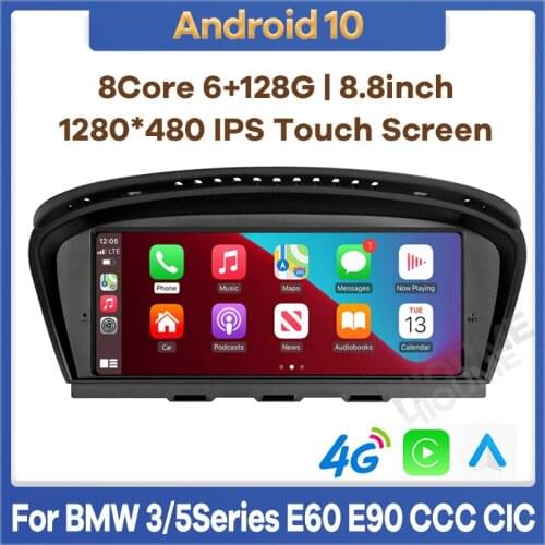 8.8" 8Core CPU 8G+128G Android 10 Car Multimedia Player GPS Radio for BMW 5/3 Series E60 E61 E62 E63 E90 E91 CIC CarPlay