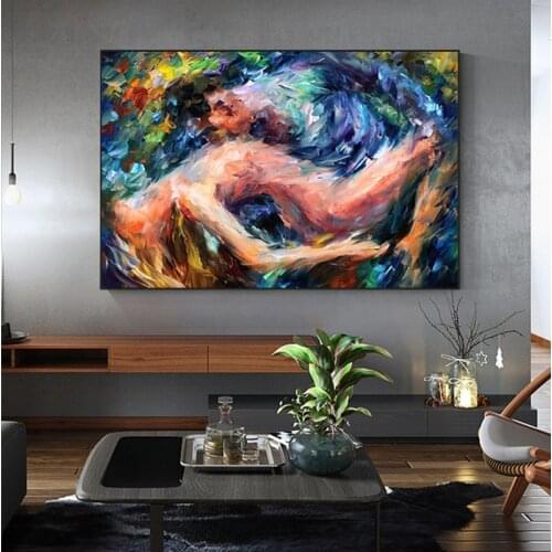 Large Size Sexy Abstract Graffiti Character Sex Poster Mural Family Bedroom Childrens Room Wall Decoration Canvas Art No Frame