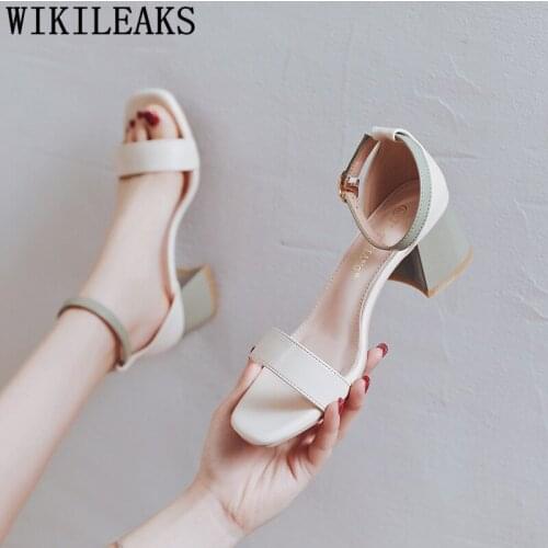 Fetish High Heels Sandals Women Summer Shoes Woman Block Heels Mary Jane Shoes Ladies Sandals 2020 Luxury Shoes Women Designers