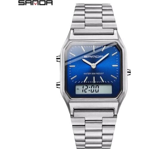 Fashion Mens Sports Watch Womens Watches 50M Waterproof Quartz Business Ladies Men Clock Electronic reloj para mujer Gold NEW