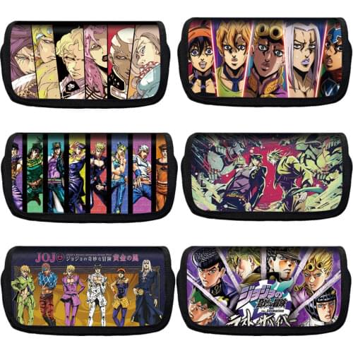 Anime Jojo Bizarre Adventure / Killer Queen Student Stationery Box School Supplies Canvas Zipper Pencil Case Pencil Bag