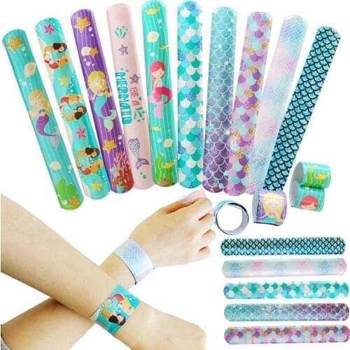 CYUAN Little Mermaid Theme Party Clap Circle Toys Under The Sea Mermaid Birthday Decoration Girl Mermaid Party Favor Kids Gifts