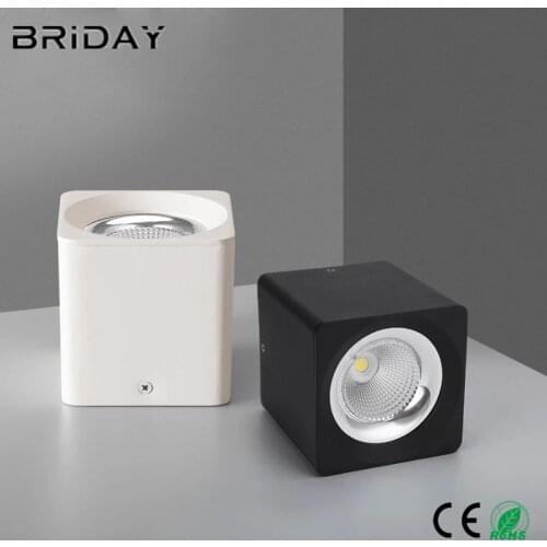 7W 10W Dimmable LED Surface Mounted Square Ceiling Downlight for Room/Corridor/Hallway/Foyer AC85-260V COB Square Spot light