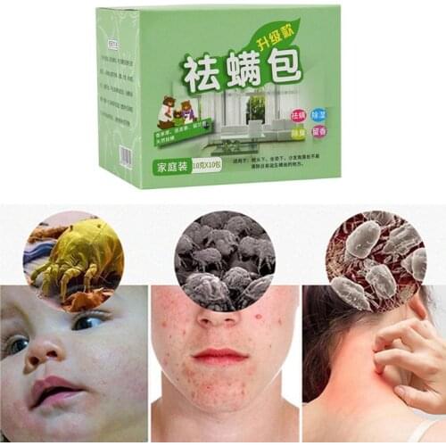 2021 New 10 Bags Natural Plant Mite Killer Pack Bugs Insecticide Acarid Removal Package