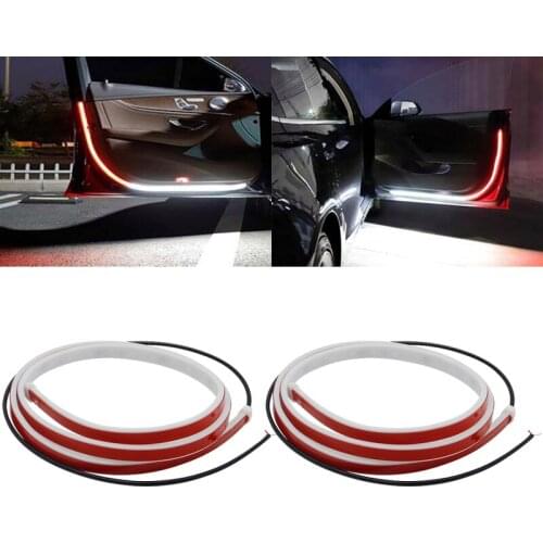 2 PCS Car Opening Door LED Warning Light Magnetic Sensor Anti-collision Parking Lamp Universal Safety Flash Light for Auto Car