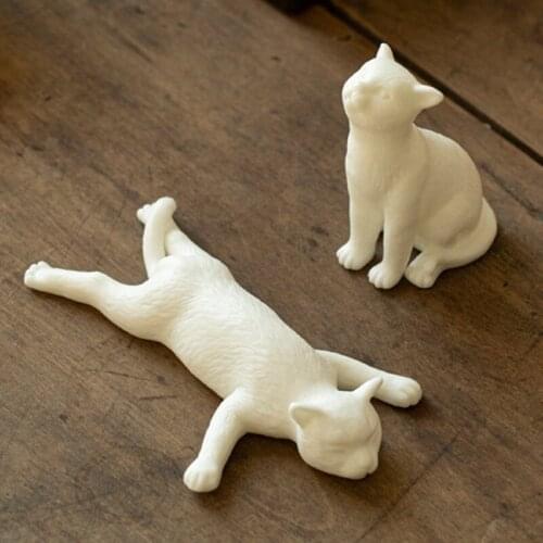 Ceramic Teapets Cute White Tea Play Tea Set Decoration Purple Decoration Mini Cute Tea Pet Tea Accessories