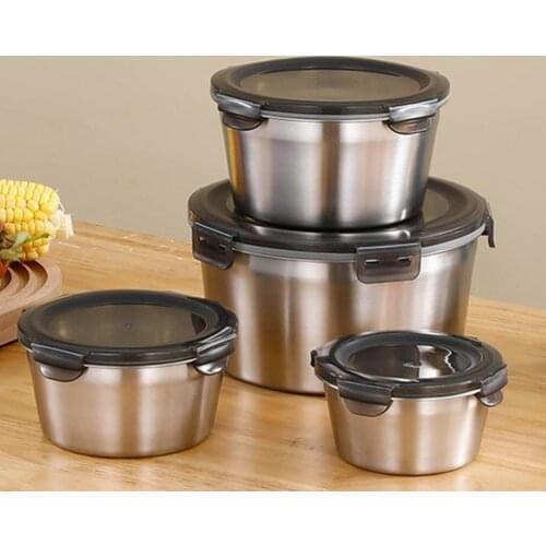 Easy to Clean Stainless Steel BPA Free Sealed Lid Lunch Bowl for Home