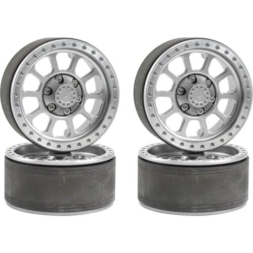 4Pcs Metal 1.9 Beadlock Wheel Rim Hub for 1/10 RC Crawler Car Axial SCX10 90046 AXI03007 Traxxas TRX4 RC4WD D90