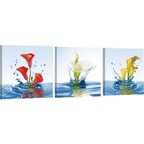 Multi-color Lily Flower Canvas On The Modern Painting Living Room Bedroom Decoration Painting Wall Art Canvas Prints Image K67