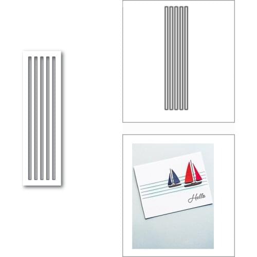 New 2021 Vertical Line Strip Border Metal Cutting Dies for DIY Scrapbooking and Card Making Decorative Embossing Craft No Stamps