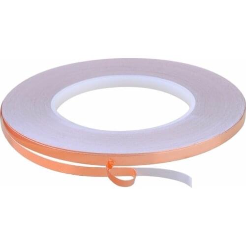30 Meters Single Side Conductive Copper Foil Tape Strip Adhesive EMI Shielding Heat Resist Tape 5mm 6mm 8mm 10mm