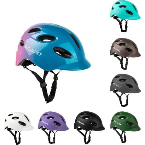 EXCLUSKY Light Cycling Helmet With LED Light Bike Helmet Electric Bicycle Helmet Mountain Road Bicycle MTB Helmet Bike Helmet Li