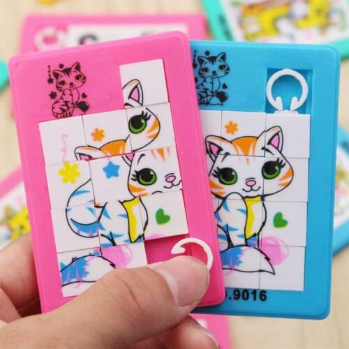 12PCS Kids Happy Birthday Party Gift Move Puzzle Girl Boy Party Favors Baby Shower Souvenirs Christening Gift Present Giveaway