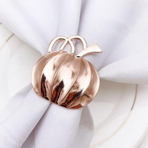 Halloween Pumpkin Napkin Buckle Chic Style Creative Zinc Alloy Napkin Ring Halloween Wedding Party Restaurant Table Decor Buckle