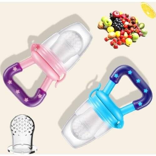 2Pcs/Lot Fresh Food Nibbler Baby Pacifiers Feeder Kids Fruit Feeder Nipples Feeding Safe Baby Supplies Nipple Pacifier Bottles