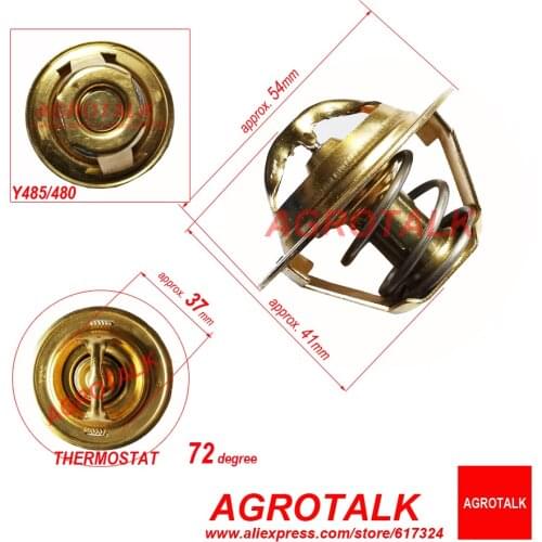 Thermostat 72C for Yangdong N485 / 480, please check the dimenssions when make the order, part number