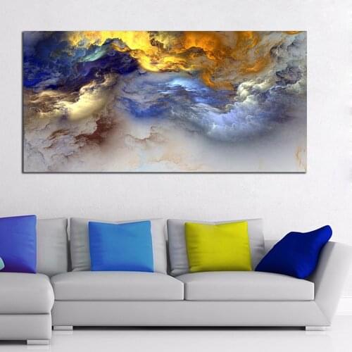 WANGART Painting, Abstract Art, Canvas Wall art, Happy home On canvas, Original Art, Landscape Art, Abstract Painting printed