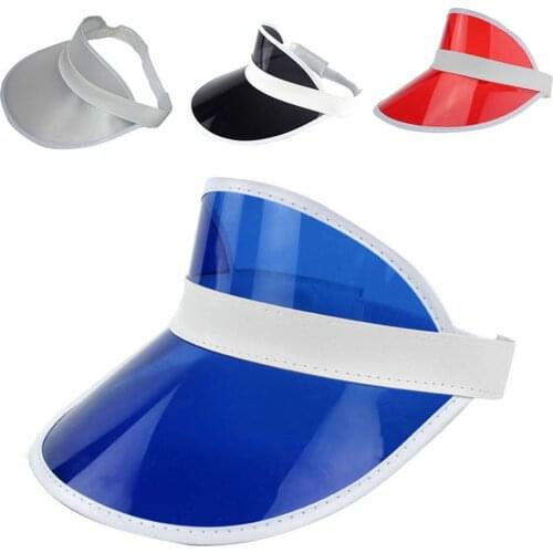 Sun Transparent Visor Hat UV Protection,Summer Sun Hat Adjustable, Unisex Candy Color Sun Visors Hats Cap for Outdoor Activities